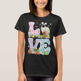 Camiseta Conejo Amor Gato Siamés & Cesta de Huevo de Pascua