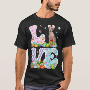 Camiseta Conejo Amor Gato Sphynx y Cesta de Huevo de Pascua
