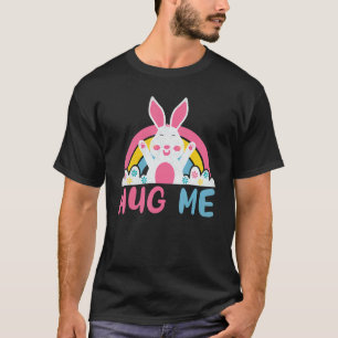 Camiseta Conejo arcoiris abrazarme feliz día de Pascua domi