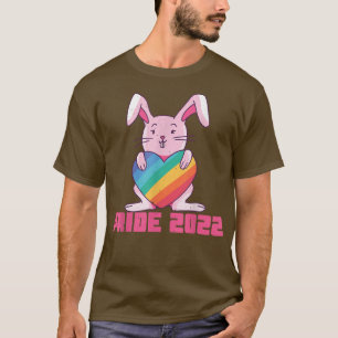 Camiseta Conejo arcoíris lindo conejo gay LGBTQ orgullo LGB