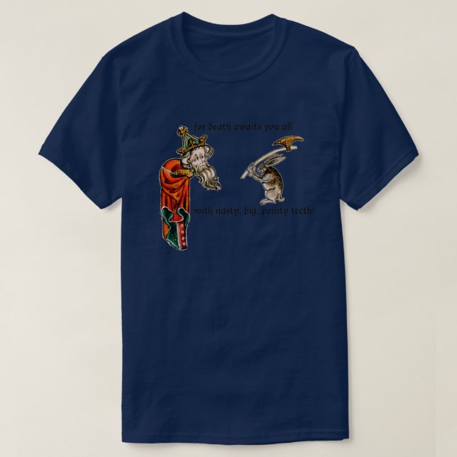 Camiseta Conejo asesino de Monty Pythonx27s (Diseño del anverso)