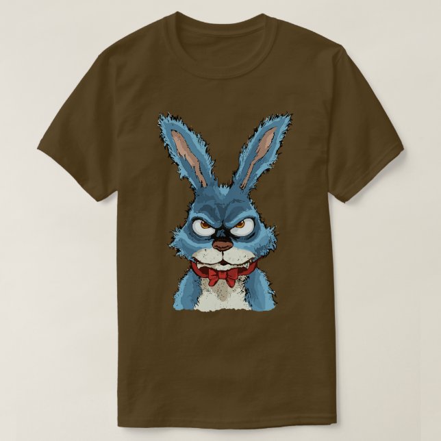 Camiseta Conejo azul enojado (Diseño del anverso)