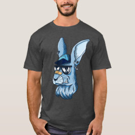 Camiseta Conejo azul intenso y moderno