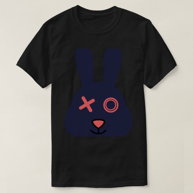 Camiseta Conejo azul oscuro (Diseño del anverso)