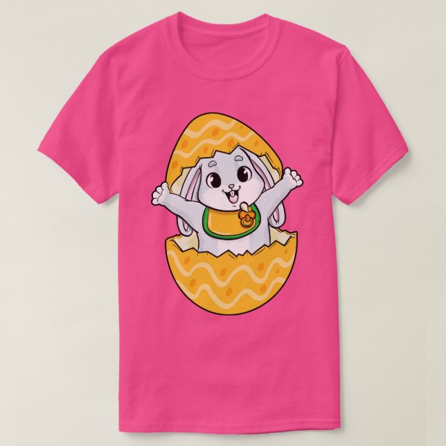 Camiseta Conejo bebé con Bib Pacificador y Huevo (Diseño del anverso)