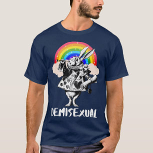 Camiseta Conejo blanco Alice-In-Wonderland LGBTQ - Demisexu