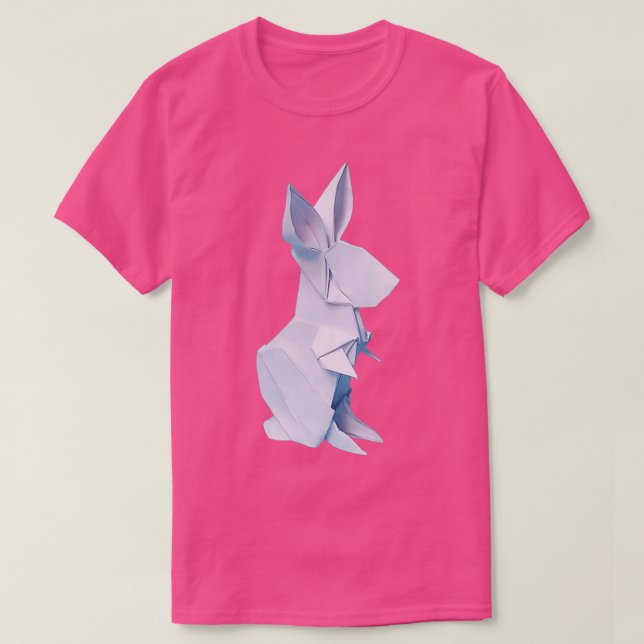 Camiseta Conejo blanco de origami (Diseño del anverso)