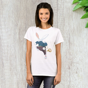 Camiseta Conejo blanco huyendo