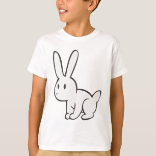 Camiseta Conejo blanco joven y lindo