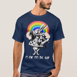 Camiseta Conejo blanco LGBTQ Alice-In-Wonderland - Está bie