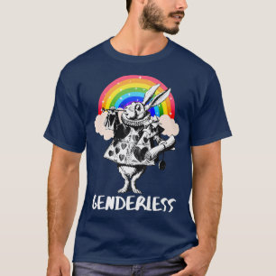 Camiseta Conejo blanco LGBTQ Alice-In-Wonderland - Genderle