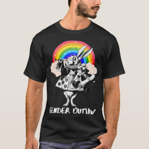 Camiseta Conejo blanco LGBTQ Alice-In-Wonderland - Género O