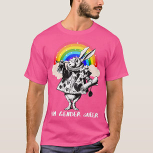 Camiseta Conejo blanco LGBTQ Alice-In-Wonderland - Soy Gend