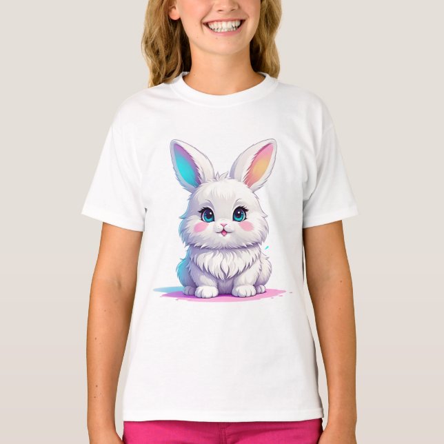 Camiseta Conejo blanco lindo (Anverso)