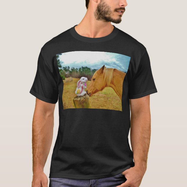 Camiseta Conejo blanco y caballo amarillo (Anverso)
