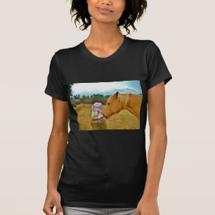 Camiseta Conejo blanco y caballo amarillo