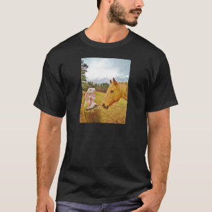 Camiseta Conejo blanco y caballo amarillo