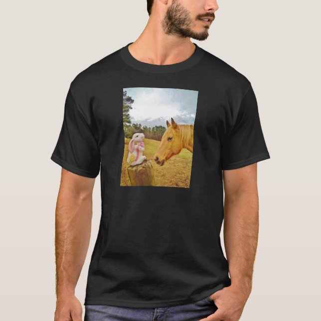 Camiseta Conejo blanco y caballo amarillo (Anverso)