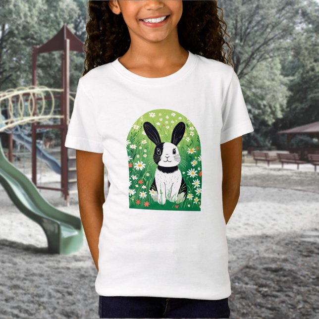 Camiseta Conejo Blanco Y Negro (Subido por el creador)