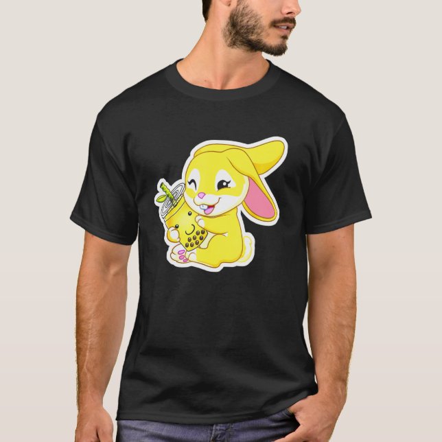 Camiseta Conejo Bunny Bae Bubble Boba Tea Pascua China De (Anverso)