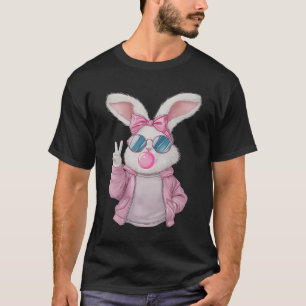 Camiseta Conejo Bunny Soplando Chicle Día de Pascua Lindo G