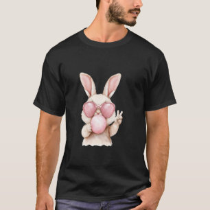 Camiseta Conejo Bunny Soplando Chicle Pascua Día Lindo Gi