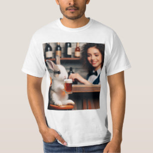 Camiseta Conejo Cervecero: Diversión en la Barra