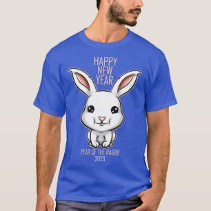 Camiseta Conejo Chino Cute Kawaii Feliz Año Nuevo De Ra