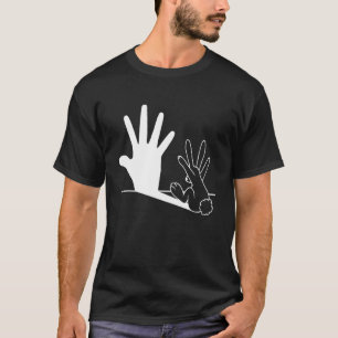 Camiseta Conejo Chistes de Vida Sombra de Mano Conejo Conej