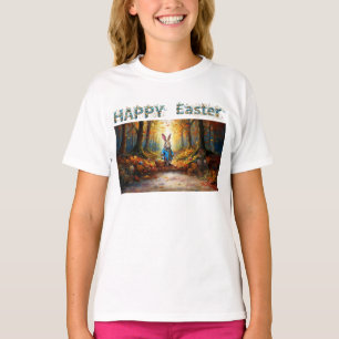 Camiseta Conejo clásico de Pascua con cesta de huevos de Pa