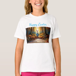 Camiseta Conejo clásico de Pascua con cesta de huevos de Pa