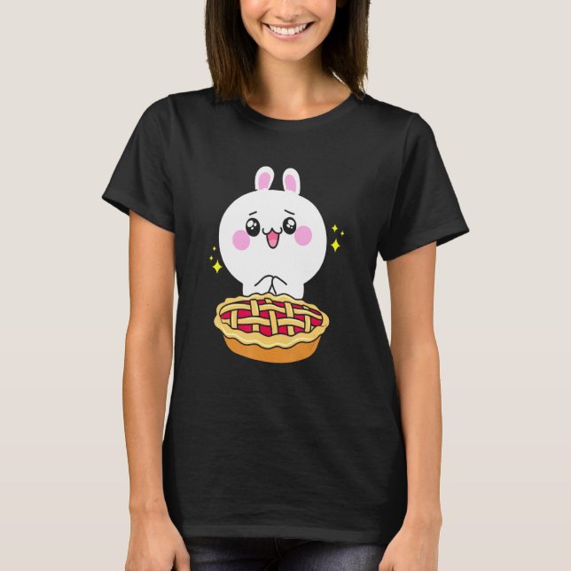 Camiseta Conejo Comer Crust Pie Bunny Bake Chef Baking Eas (Anverso)