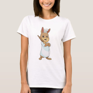 Camiseta Conejo como Baker con rodillo