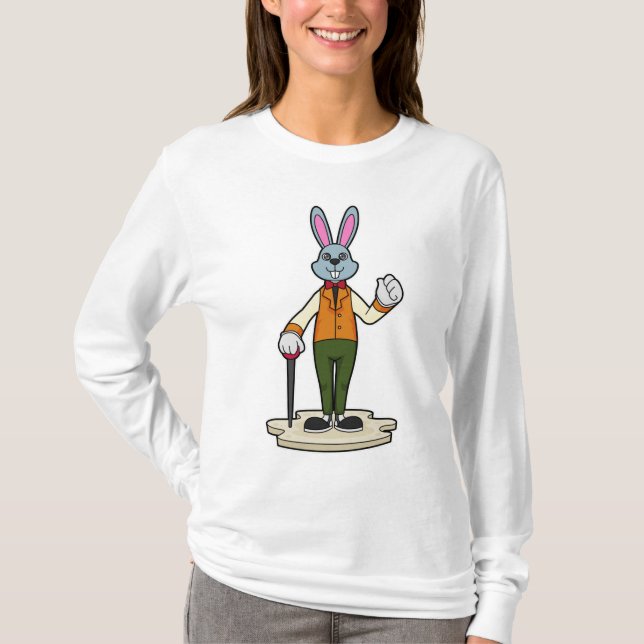 Camiseta Conejo como Caballero con Caña (Anverso)