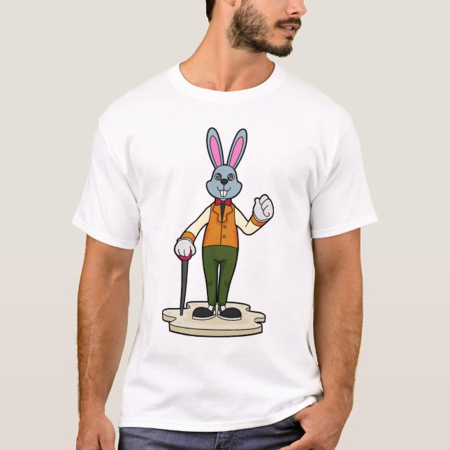 Camiseta Conejo como Caballero con Caña (Anverso)