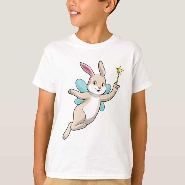 Camiseta Conejo como hadas con varita mágica (Anverso)