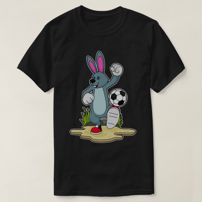 Camiseta Conejo como jugador con fútbol (Diseño del anverso)