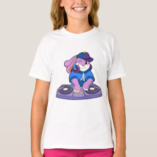 Camiseta Conejo como músico con mezclador