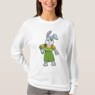 Camiseta Conejo como peluquería con secador de pelo