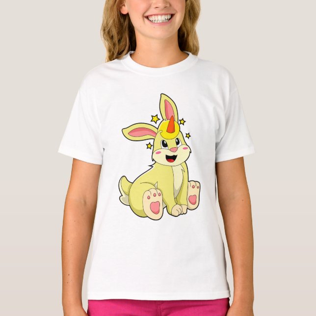 Camiseta Conejo como unicornio (Anverso)