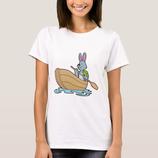 Camiseta Conejo con barco y remo (Anverso)
