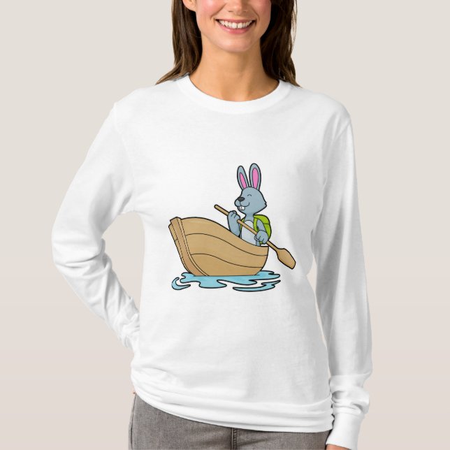 Camiseta Conejo con barco y remo (Anverso)