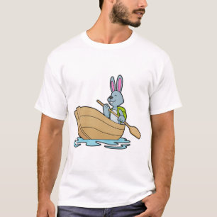 Camiseta Conejo con barco y remo