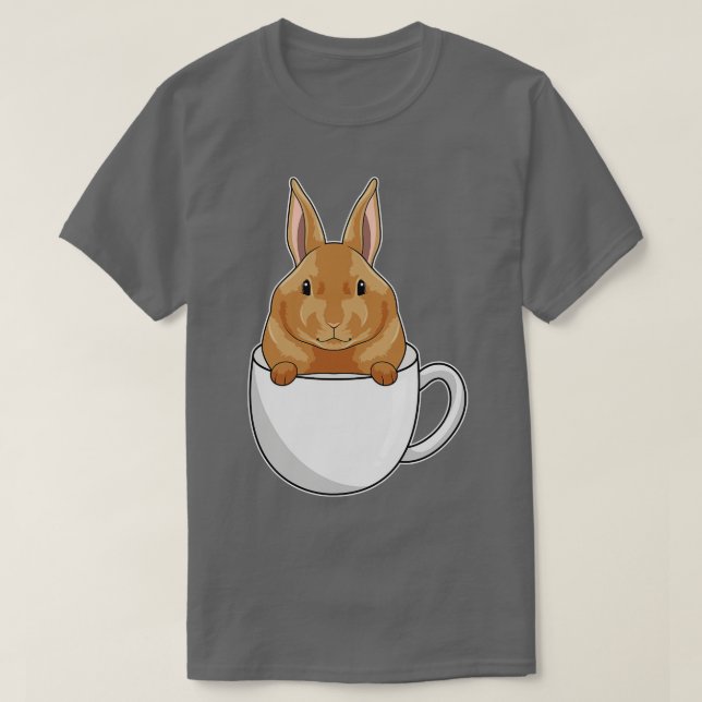 Camiseta Conejo con Copa de Café (Diseño del anverso)