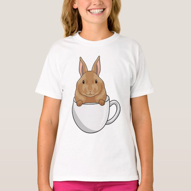 Camiseta Conejo con Copa de Café (Anverso)