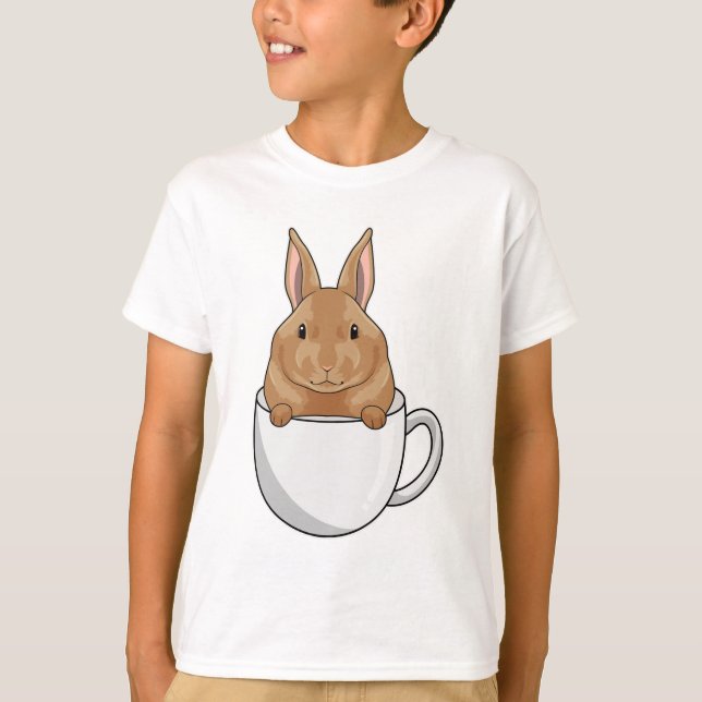 Camiseta Conejo con Copa de Café (Anverso)
