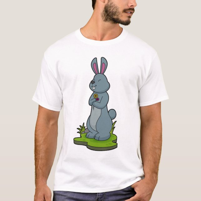 Camiseta Conejo con flores (Anverso)
