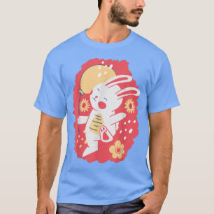 Camiseta Conejo con globo para Jardín y Conejo de Pascua