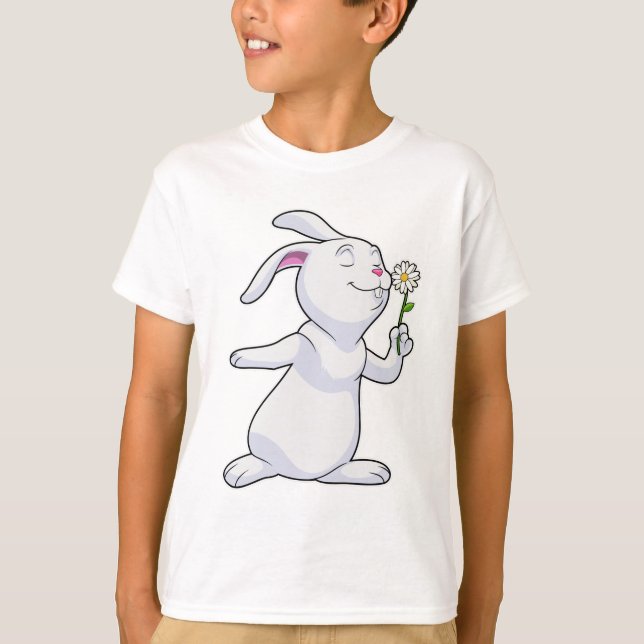 Camiseta Conejo con margarita (Anverso)
