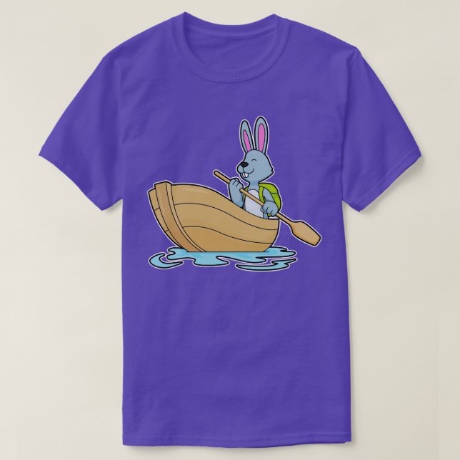 Camiseta Conejo con remo en barco (Diseño del anverso)